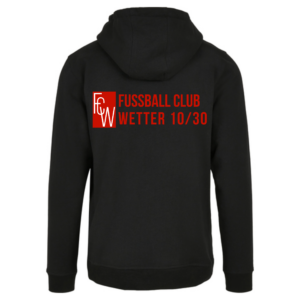 Hoodie Schwarz Fussball Club Wetter 10/30