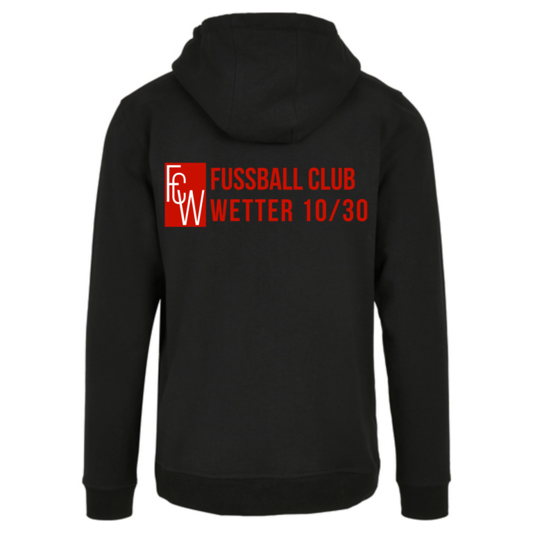 Hoodie Schwarz Fussball Club Wetter 10/30
